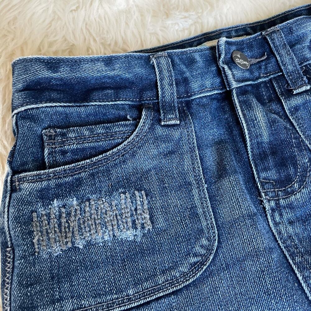 Old Navy Girls Size Medium Jean Skirt patchwork adjustable - Picture 3 of 6